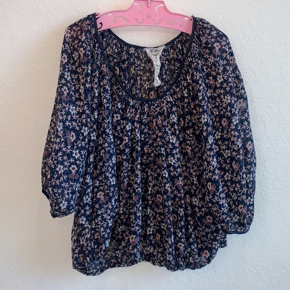 Free People One Floral Blouse XS